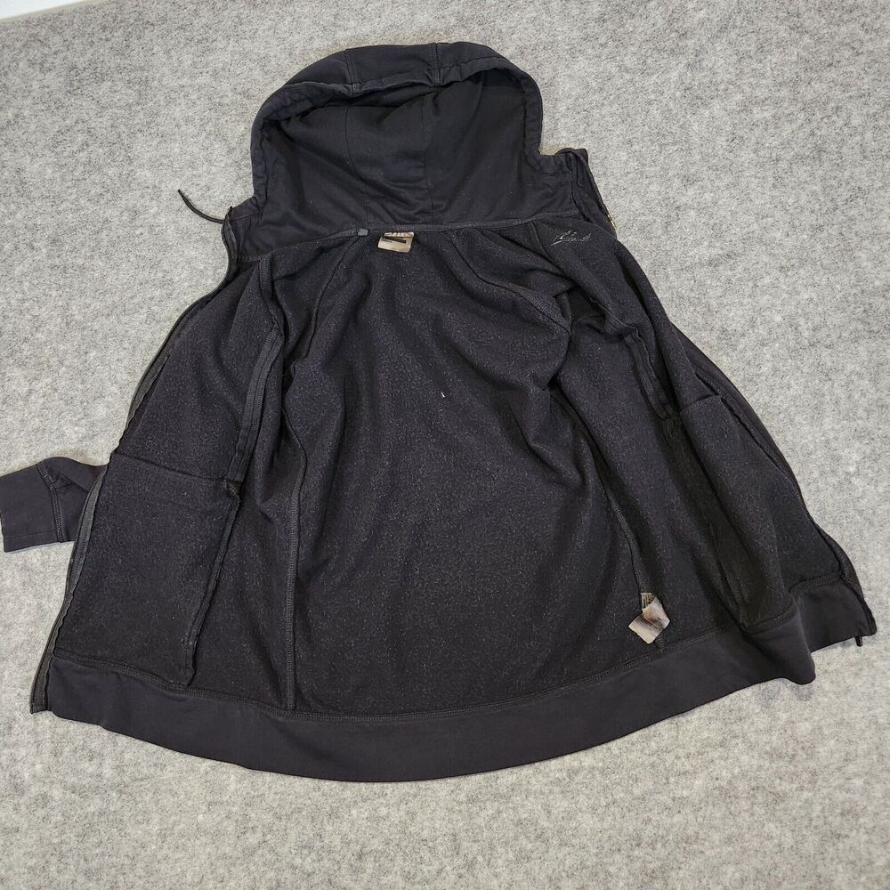 Gymshark Womens M Medium Black‎ Full Zip Scuba Hoodie Jacket Compression Gym - Picture 8 of 12